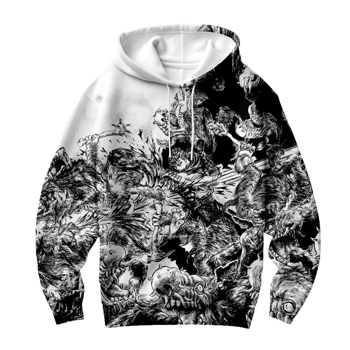 Berserk Guts Fighting Monsters Anime Apparel