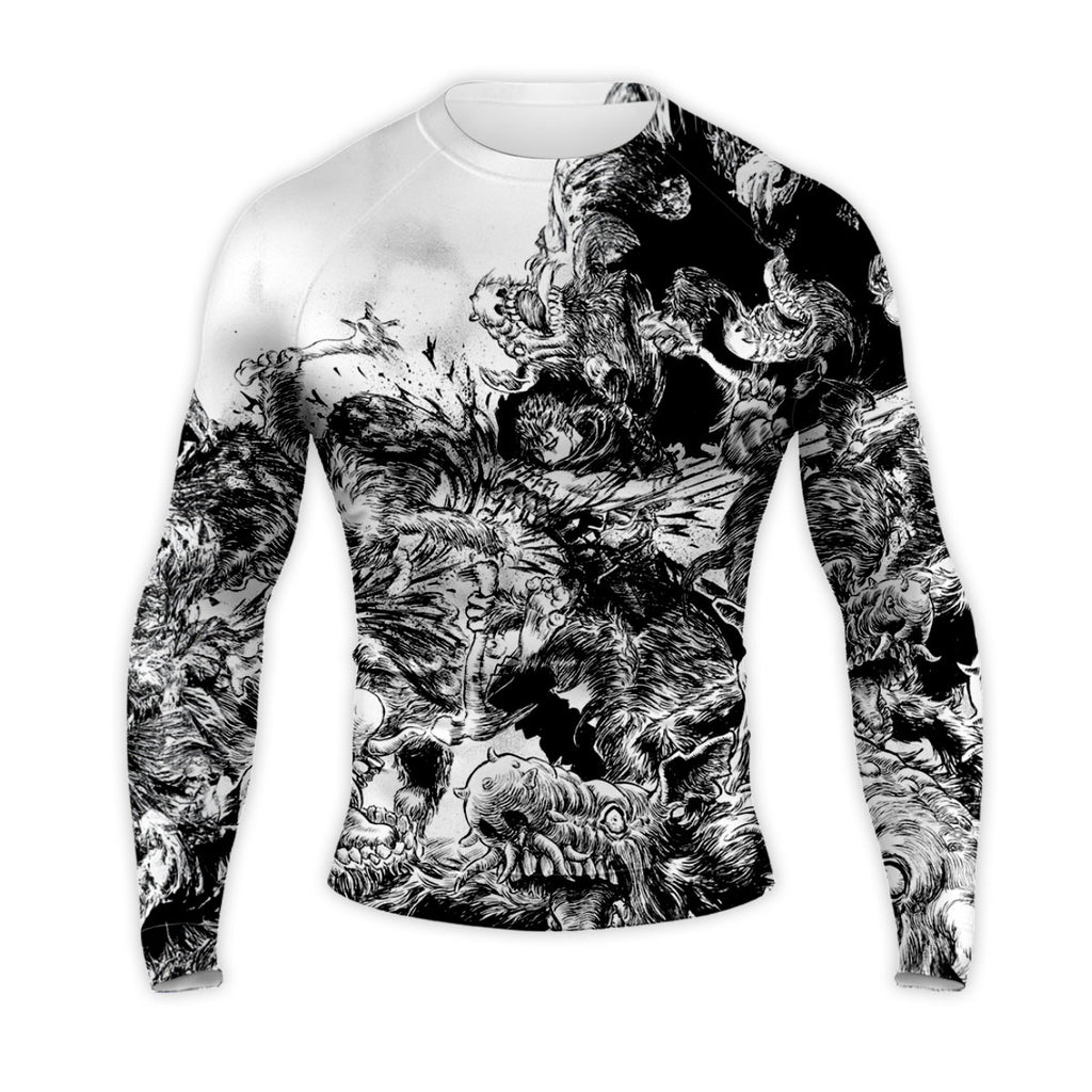 Berserk Guts Fighting Monsters Anime Apparel
