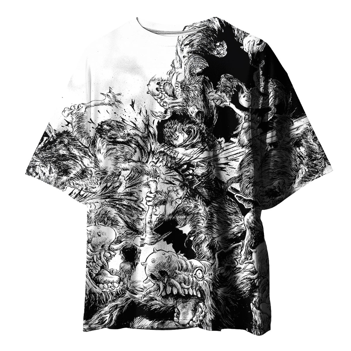 Berserk Guts Fighting Monsters Anime Apparel