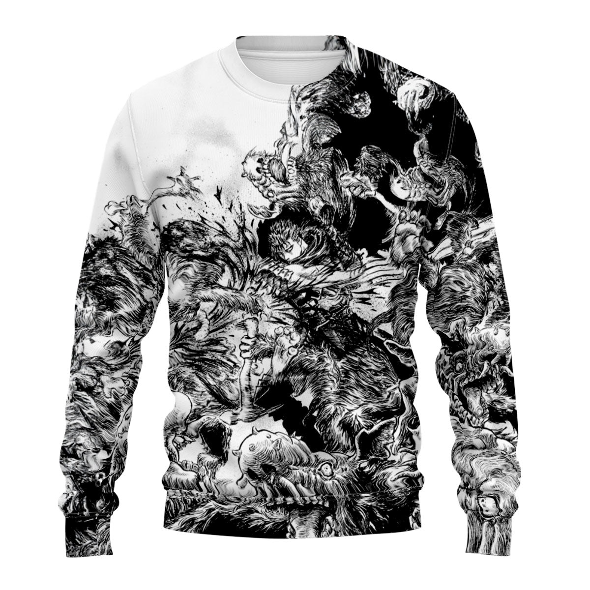 Berserk Guts Fighting Monsters Anime Apparel