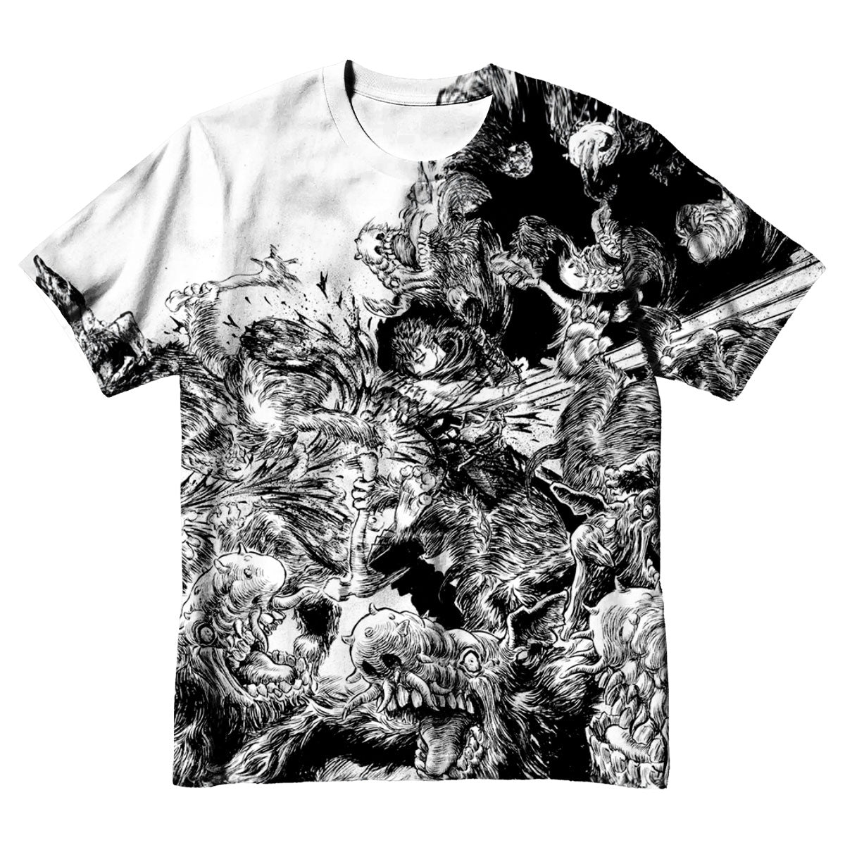 Berserk Guts Fighting Monsters Anime Apparel
