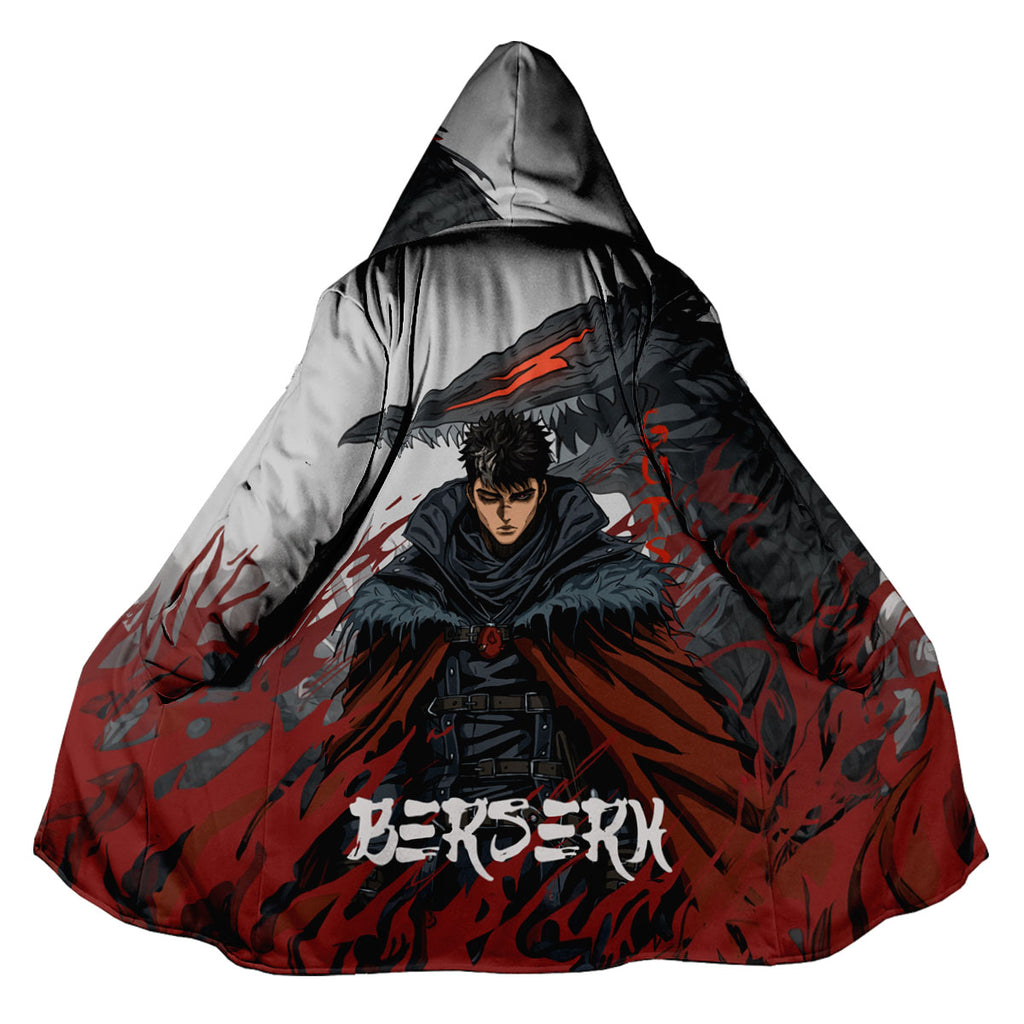 Berserk Guts Flame Illustration Anime Apparel