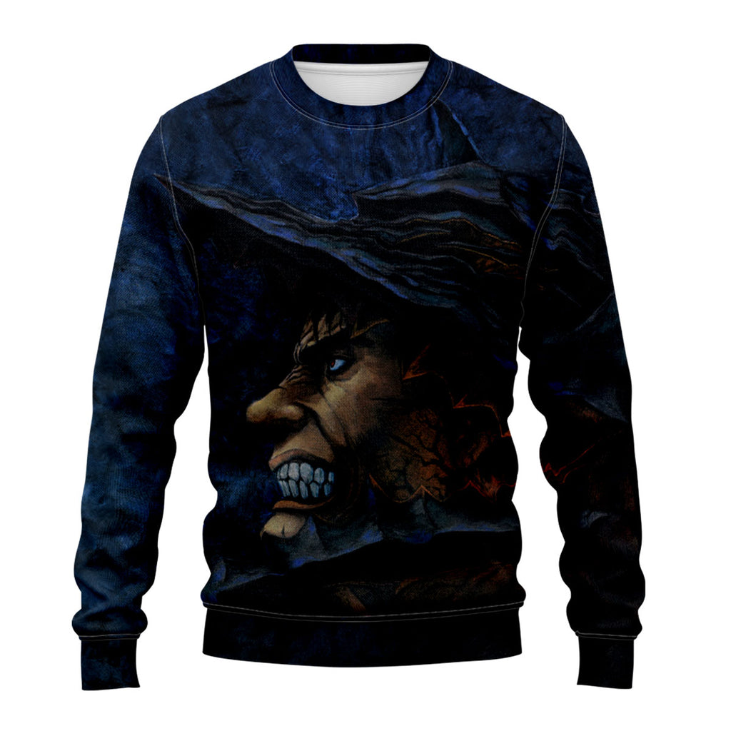 Berserk Guts Glaring In Shadows Anime Apparel