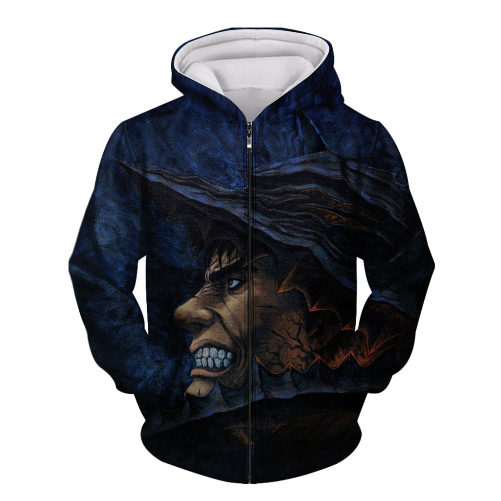 Berserk Guts Glaring In Shadows Anime Apparel