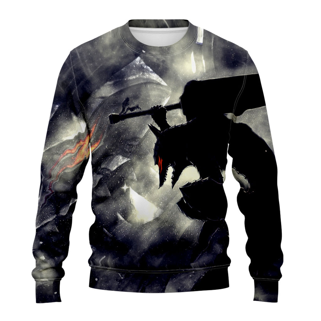 Berserk Guts Greatsword Silhouette Anime Apparel