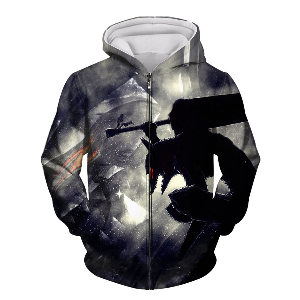 Berserk Guts Greatsword Silhouette Anime Apparel