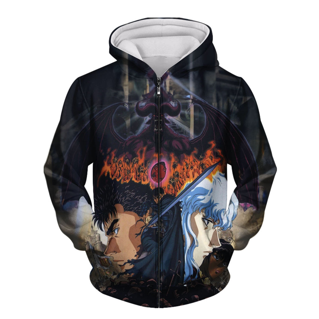 Berserk Guts Griffith Demon Background Anime Apparel