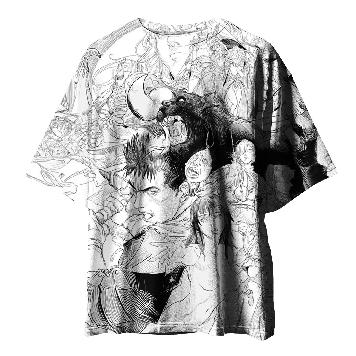 Berserk Guts Group Battle Art Anime Apparel