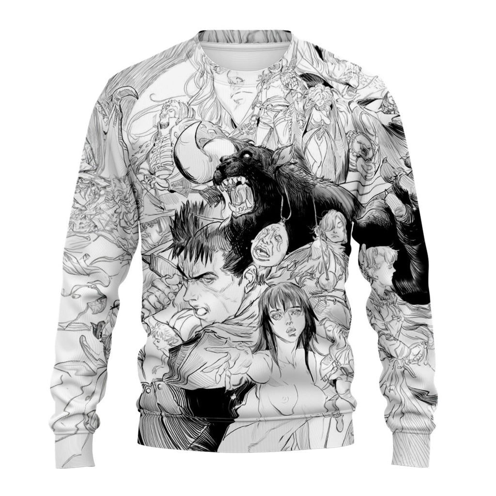 Berserk Guts Group Battle Art Anime Apparel