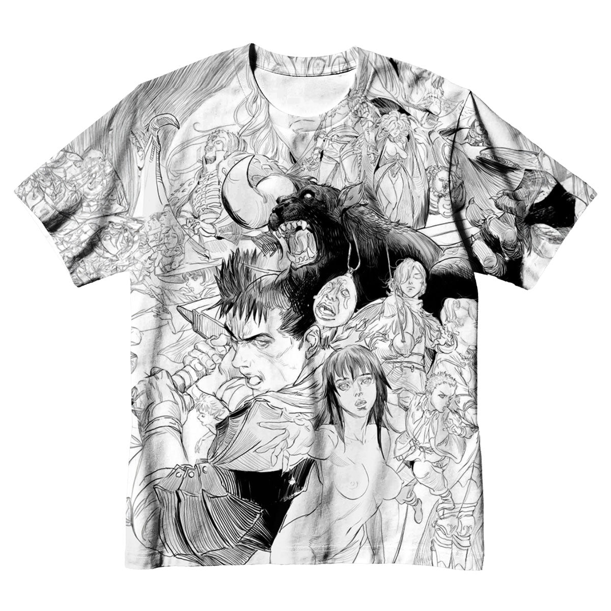 Berserk Guts Group Battle Art Anime Apparel