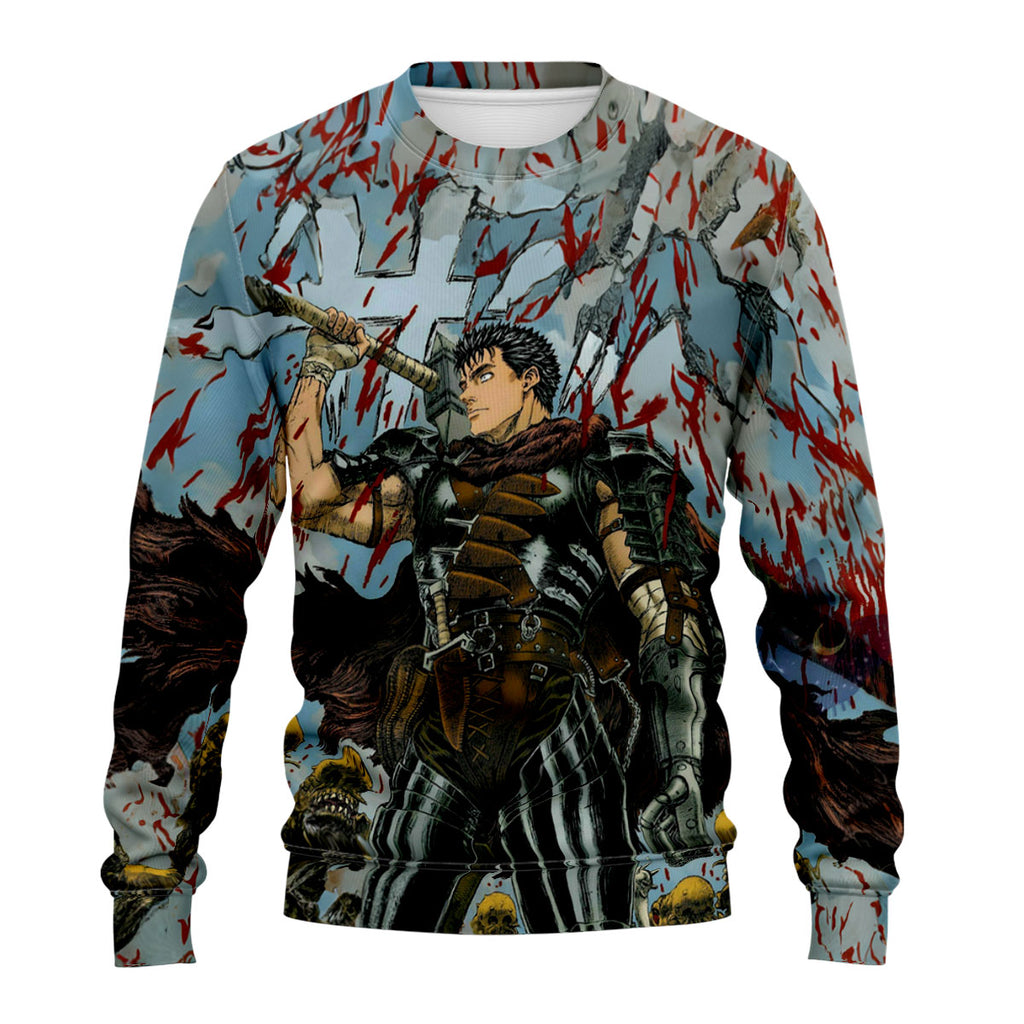 Berserk Guts Holding Raised Sword Anime Apparel