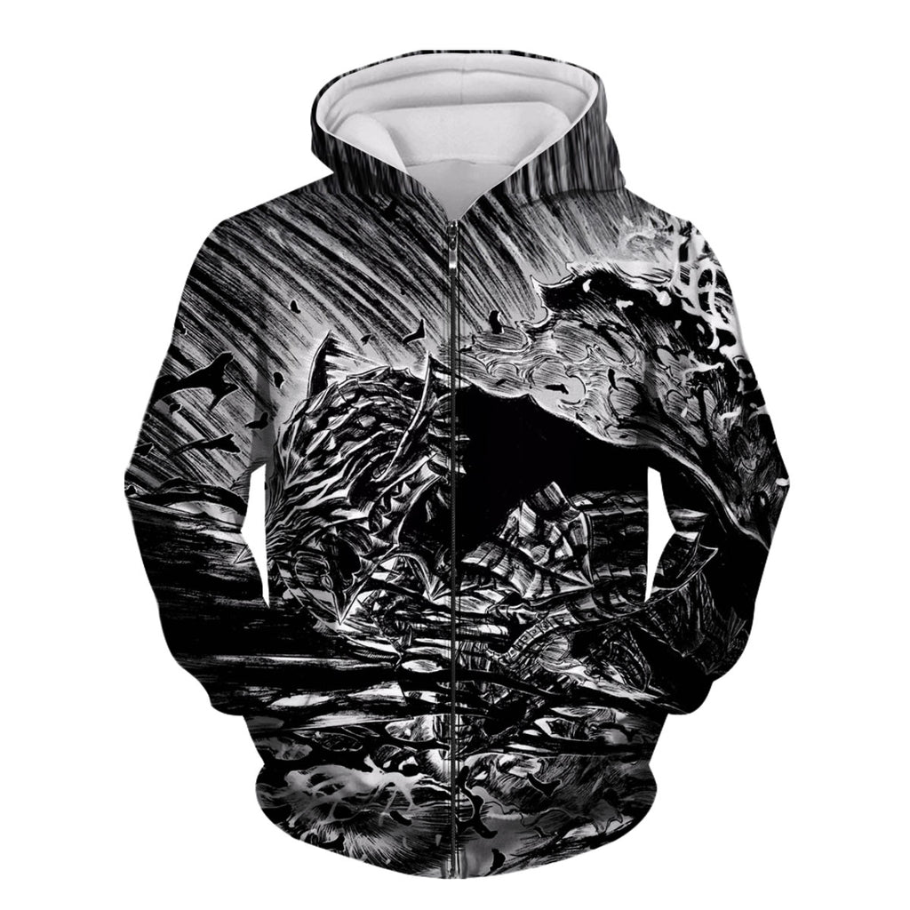 Berserk Guts In Fierce Combat Anime Apparel