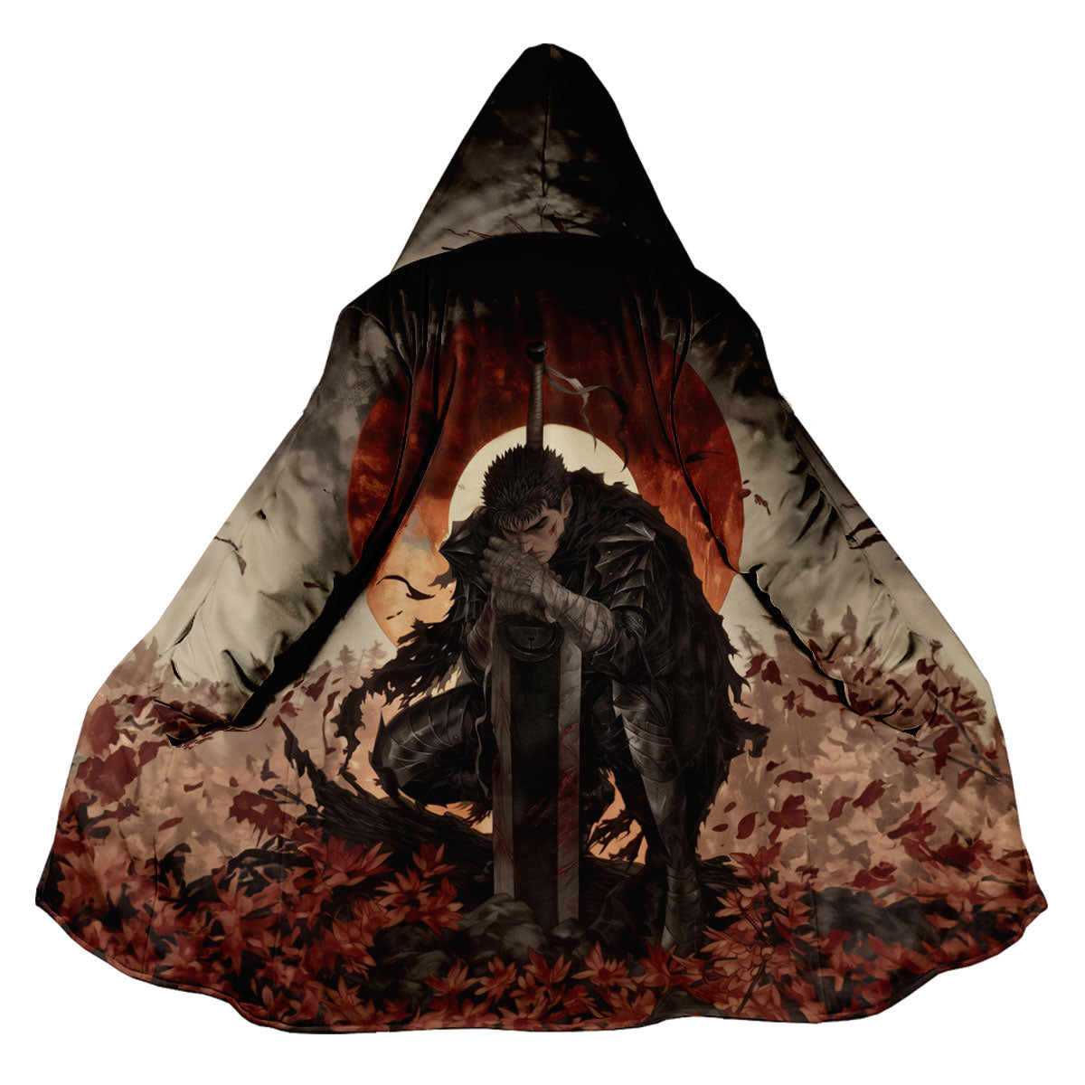 Berserk Guts Kneeling With Sword Anime Apparel