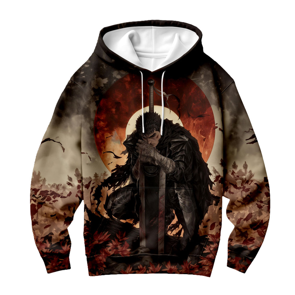 Berserk Guts Kneeling With Sword Anime Apparel