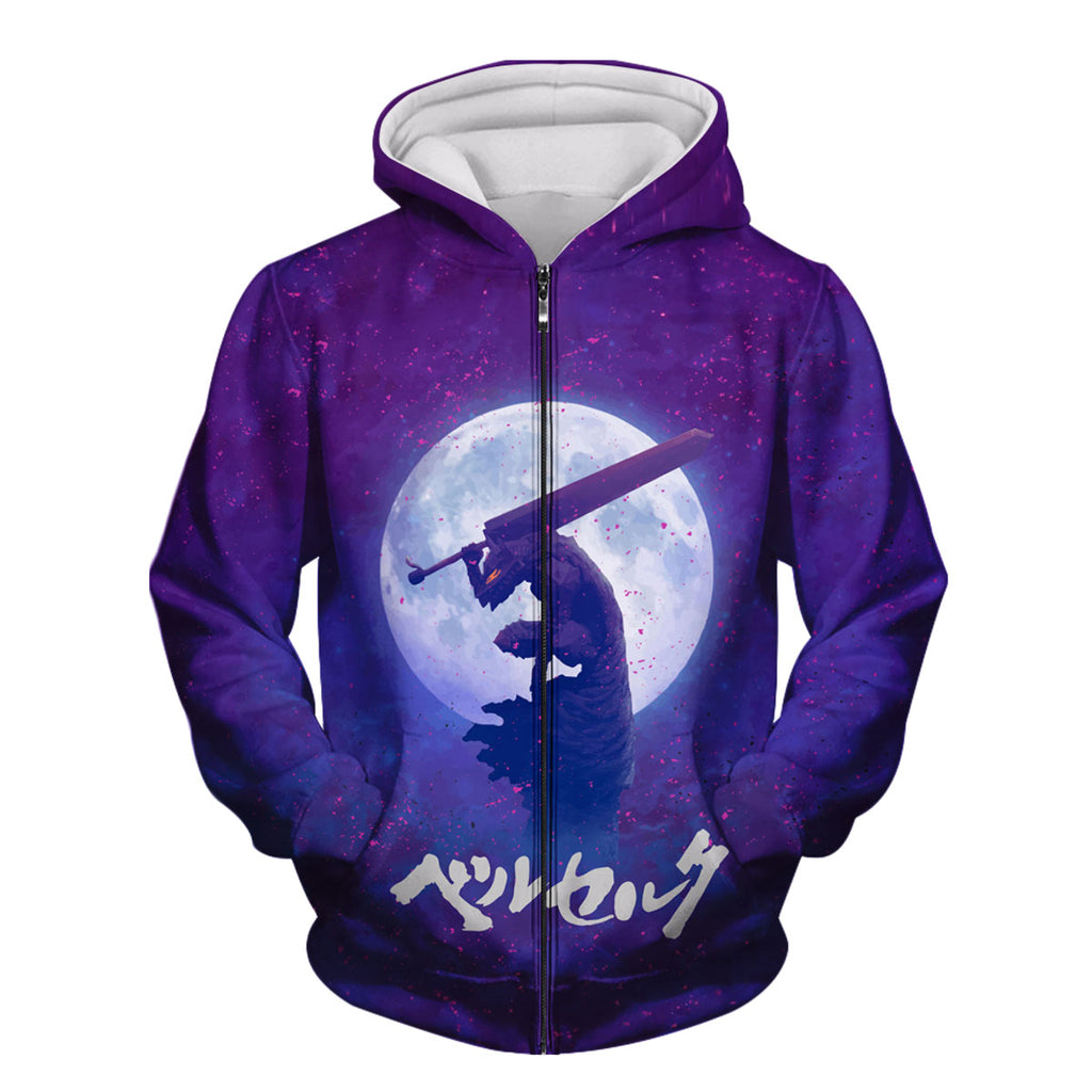 Berserk Guts Moon Silhouette Anime Apparel