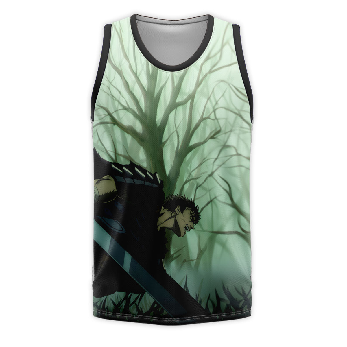 Berserk Guts Running In Forest Anime Apparel