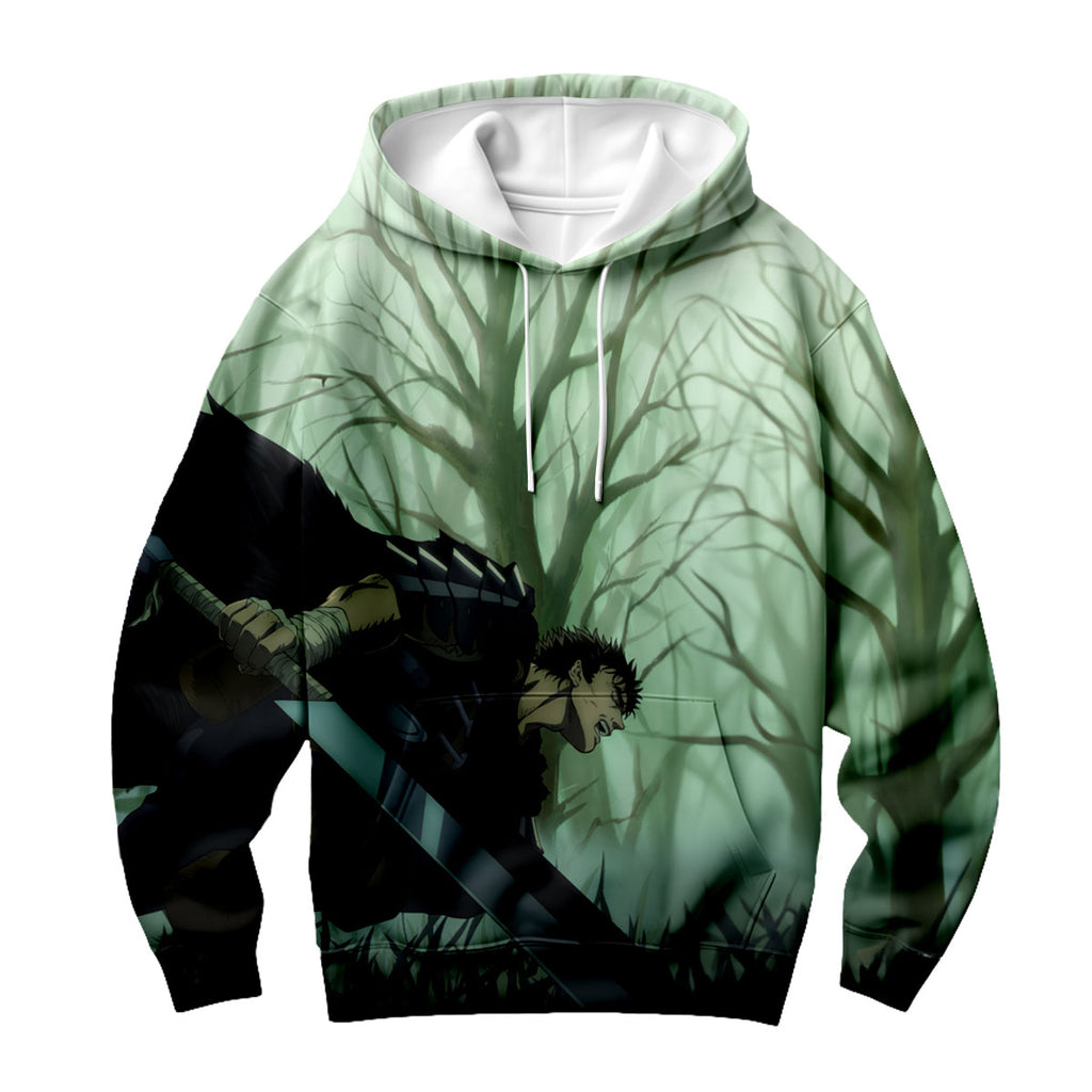 Berserk Guts Running In Forest Anime Apparel
