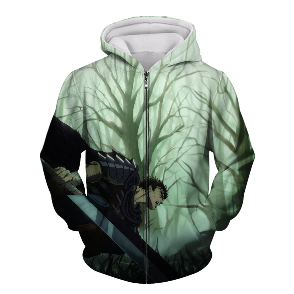 Berserk Guts Running In Forest Anime Apparel