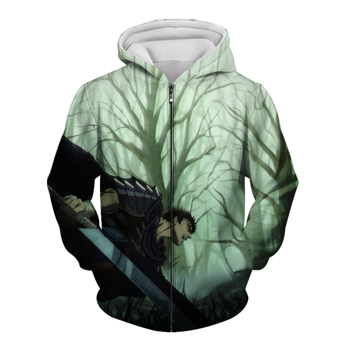 Berserk Guts Running In Forest Anime Apparel