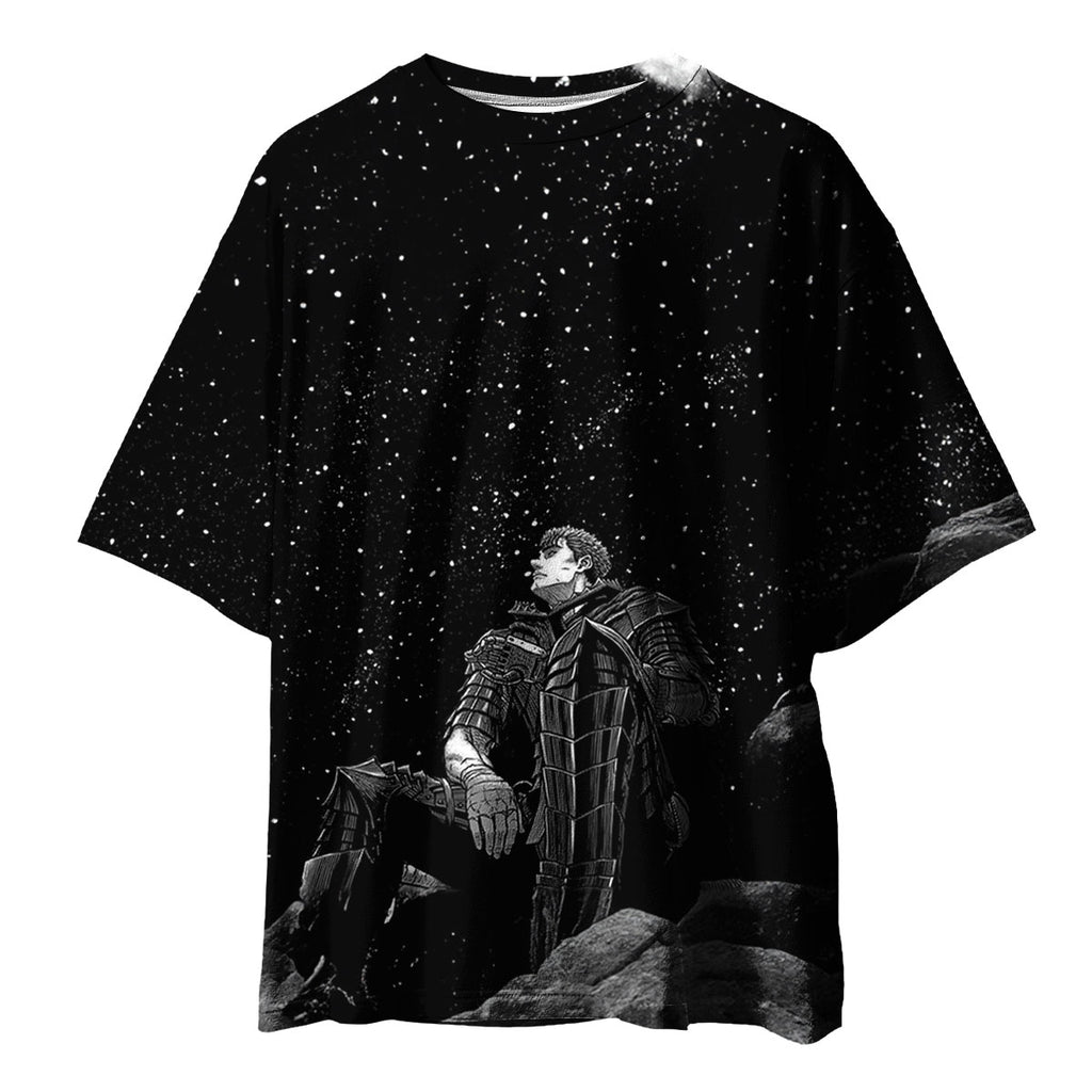 Berserk Guts Sitting Under Stars Anime Apparel