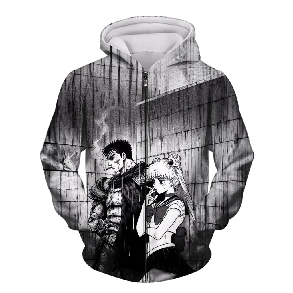 Berserk Guts Smoking Crossover Warrior Anime Apparel