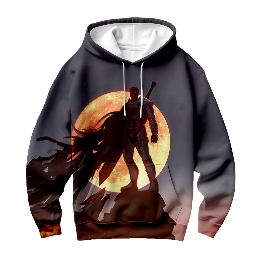 Berserk Guts Standing On Rocks Anime Apparel