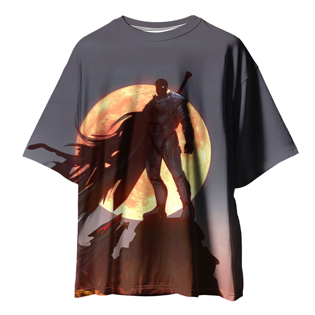 Berserk Guts Standing On Rocks Anime Apparel
