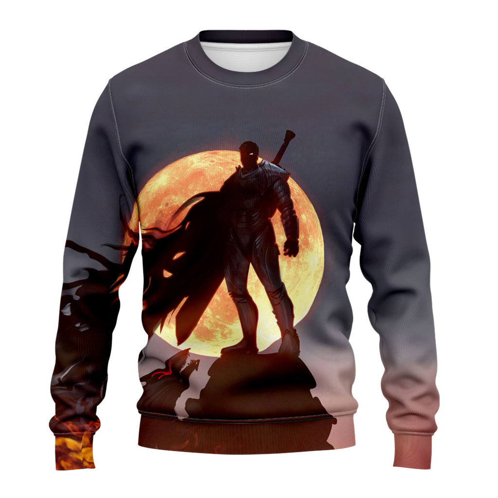 Berserk Guts Standing On Rocks Anime Apparel