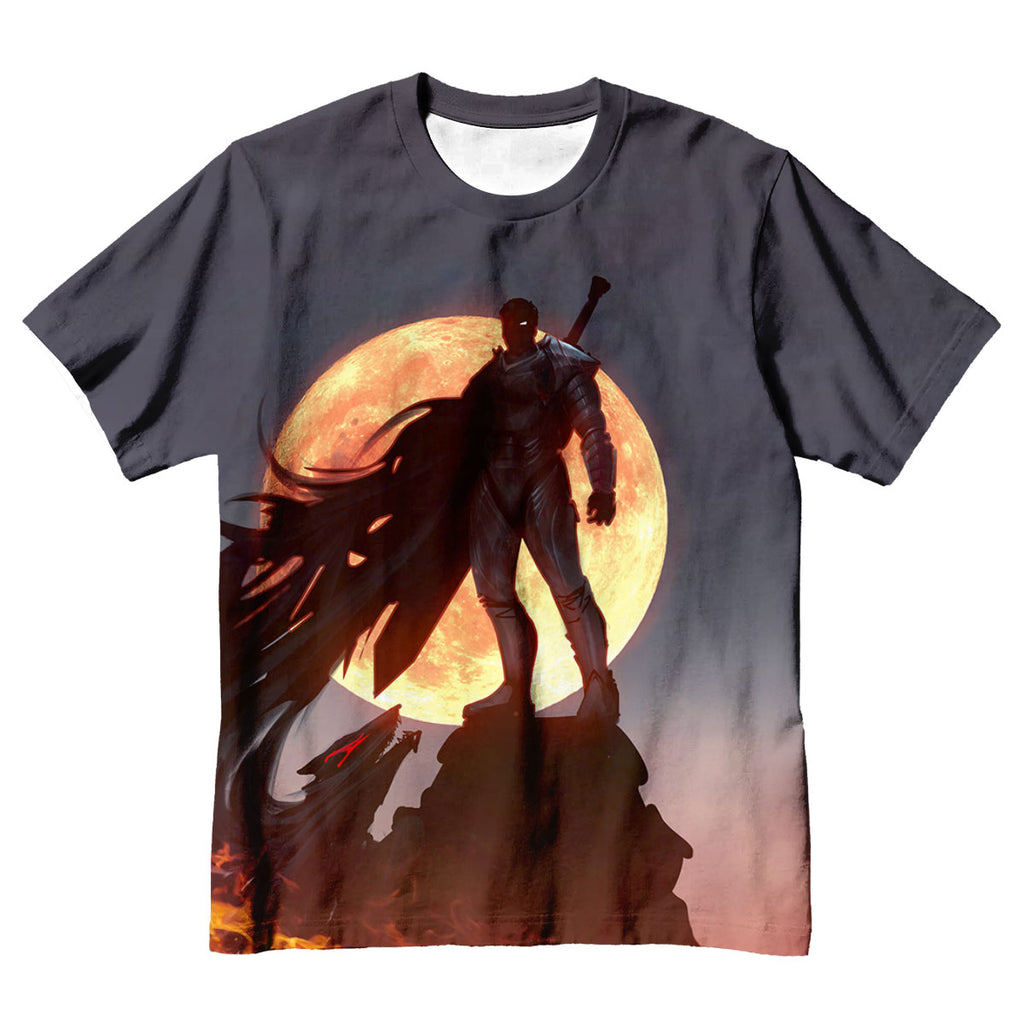 Berserk Guts Standing On Rocks Anime Apparel