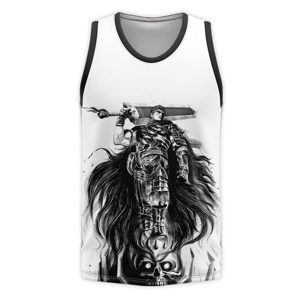 Berserk Guts Standing On Skull Anime Apparel