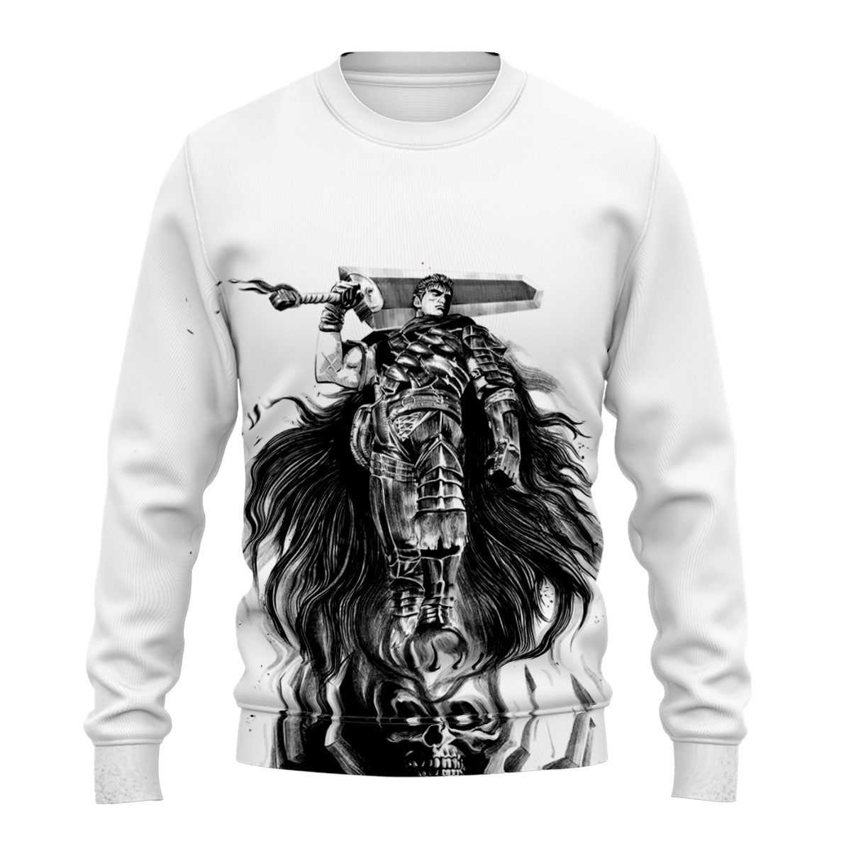 Berserk Guts Standing On Skull Anime Apparel