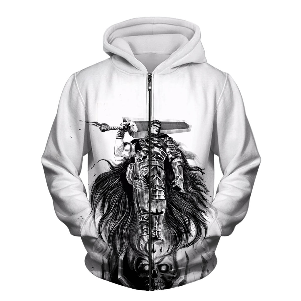 Berserk Guts Standing On Skull Anime Apparel