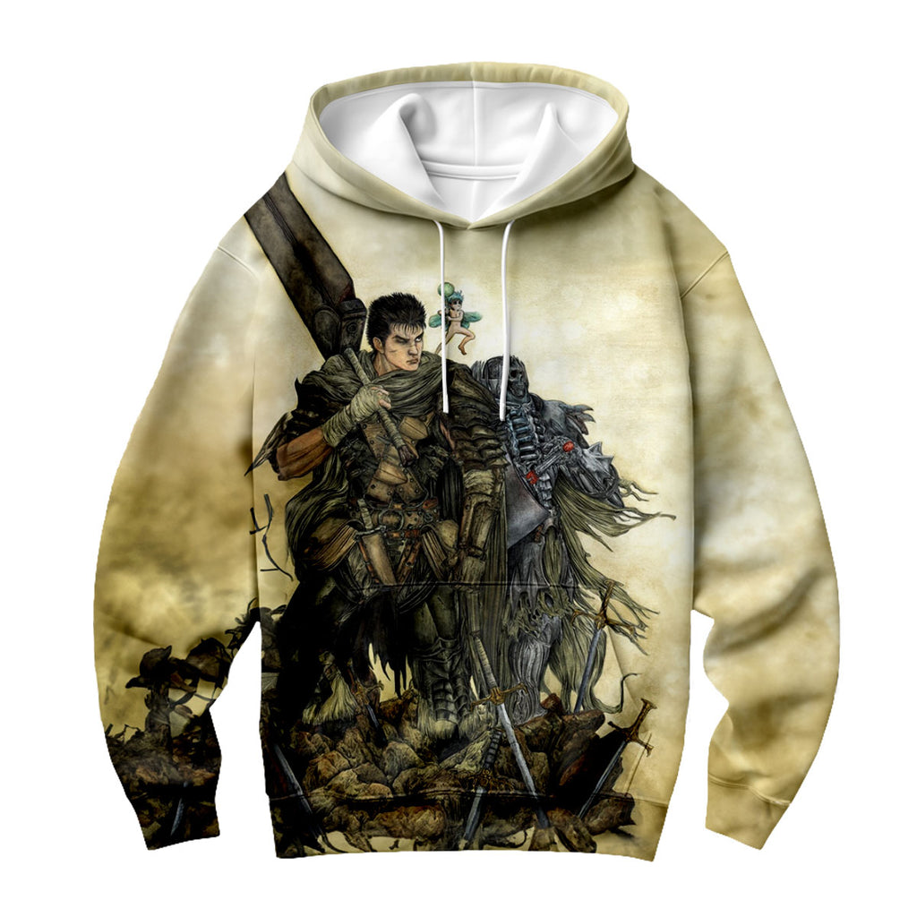 Berserk Guts Standing With Companions Anime Apparel