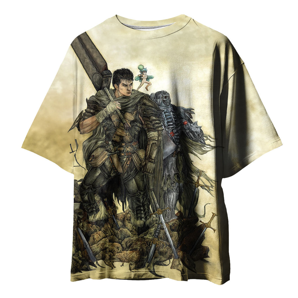 Berserk Guts Standing With Companions Anime Apparel