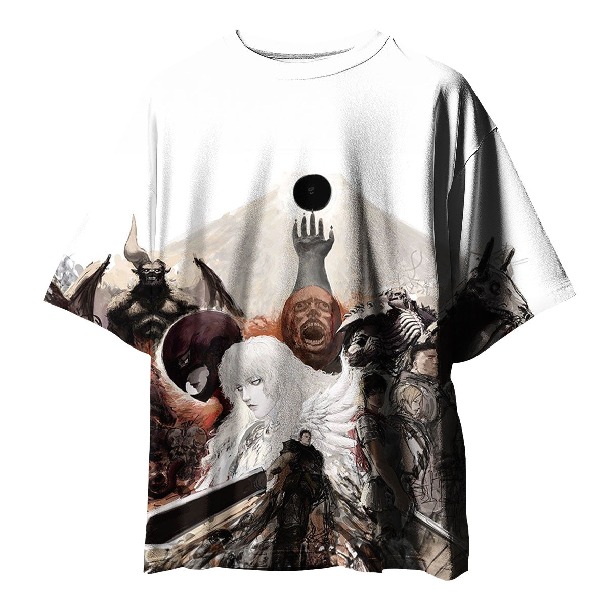Berserk Guts Surrounded By Monsters Anime Apparel