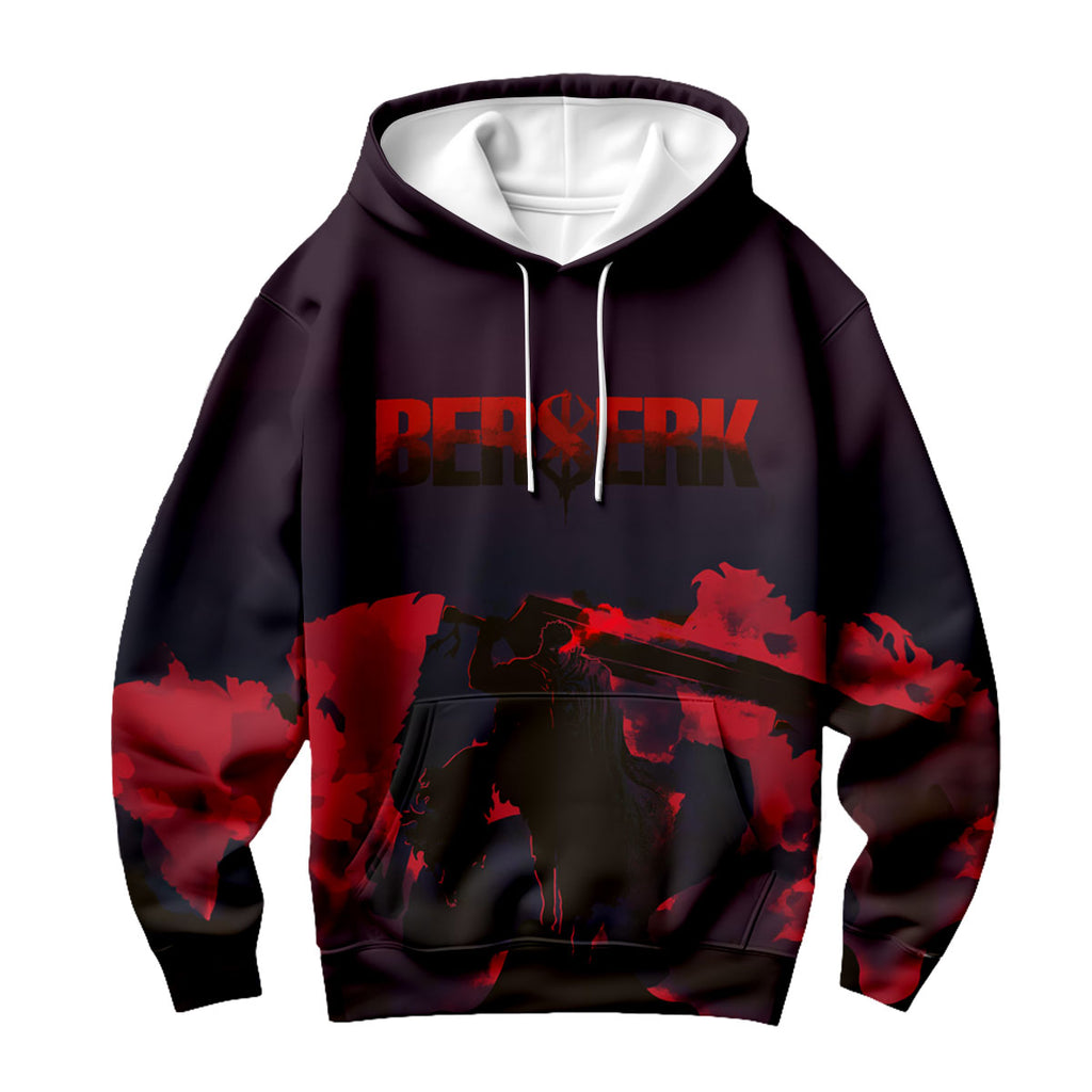Berserk Guts Sword-Wielding Silhouette Anime Apparel