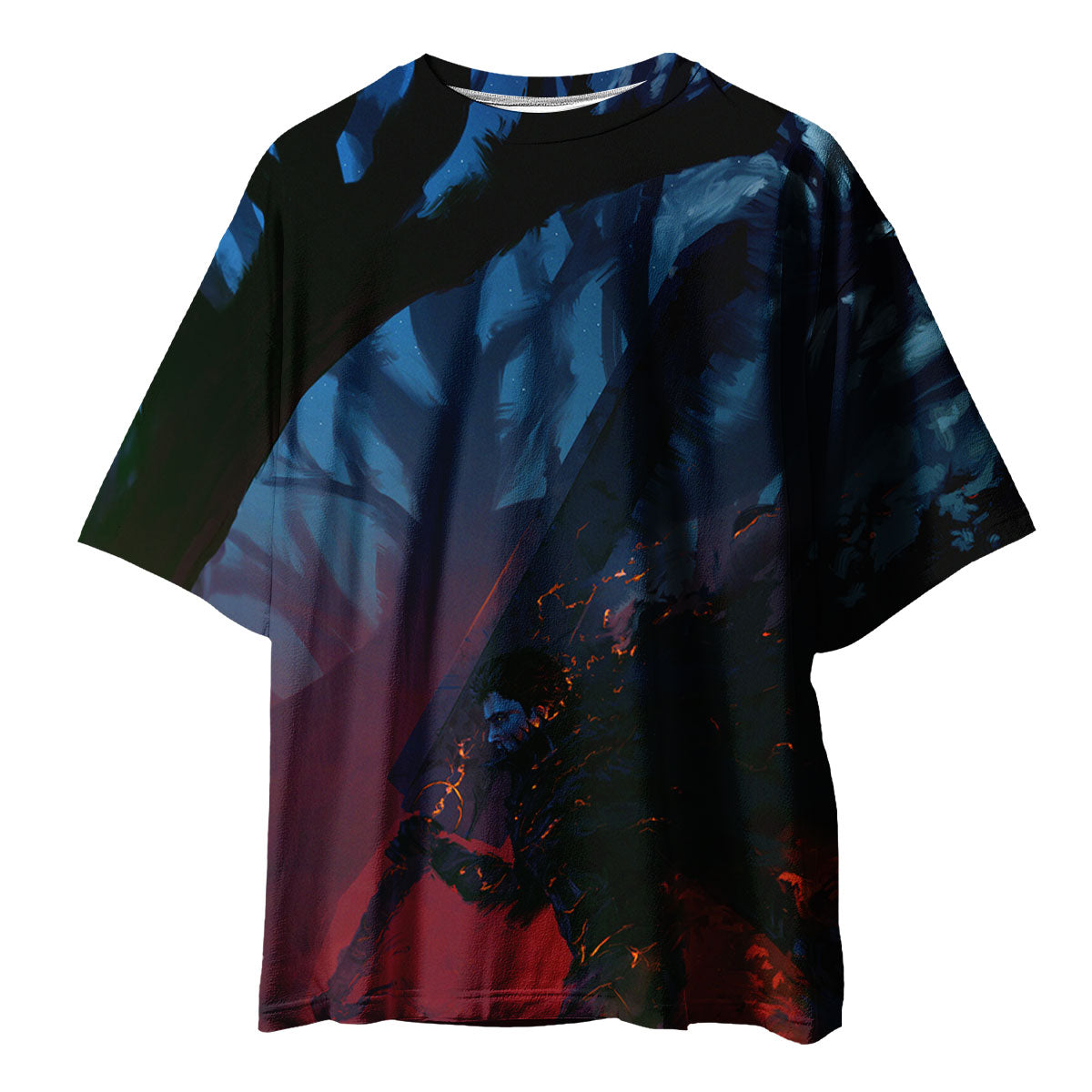 Berserk Guts Walking In Forest Anime Apparel