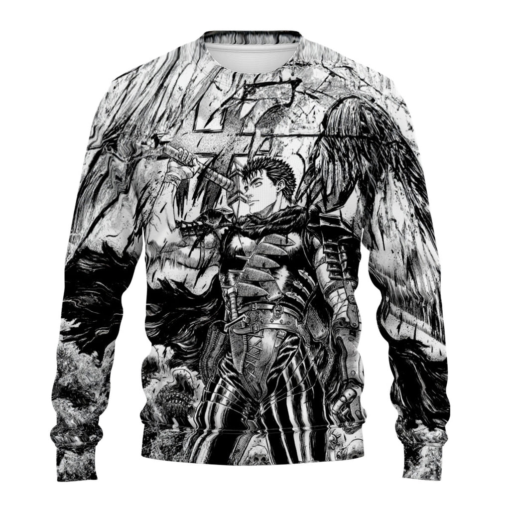 Berserk Guts Wielding Giant Sword Anime Apparel