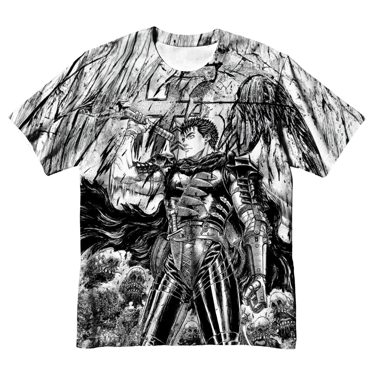 Berserk Guts Wielding Giant Sword Anime Apparel