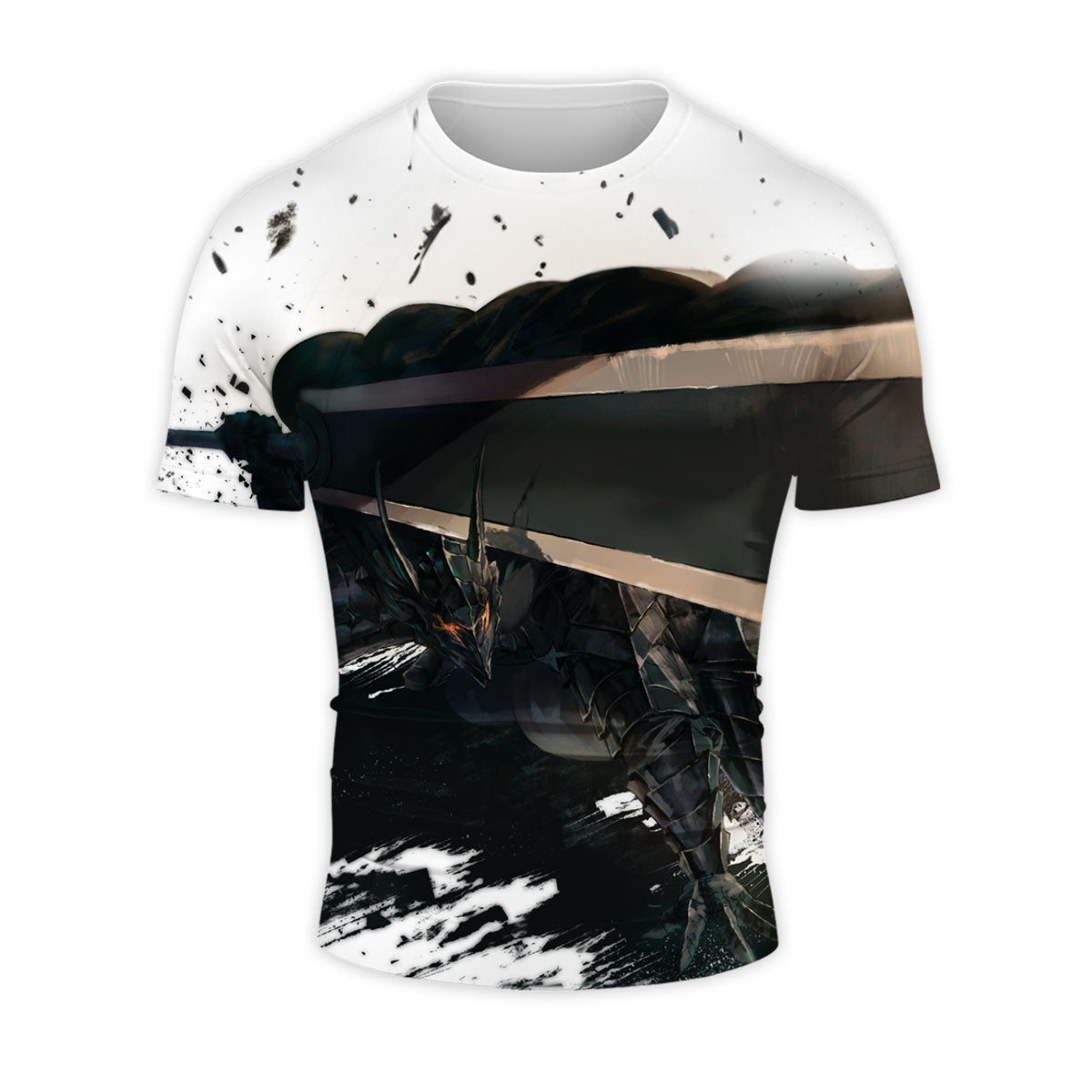 Berserk Guts Wielding Greatsword Combat Anime Apparel