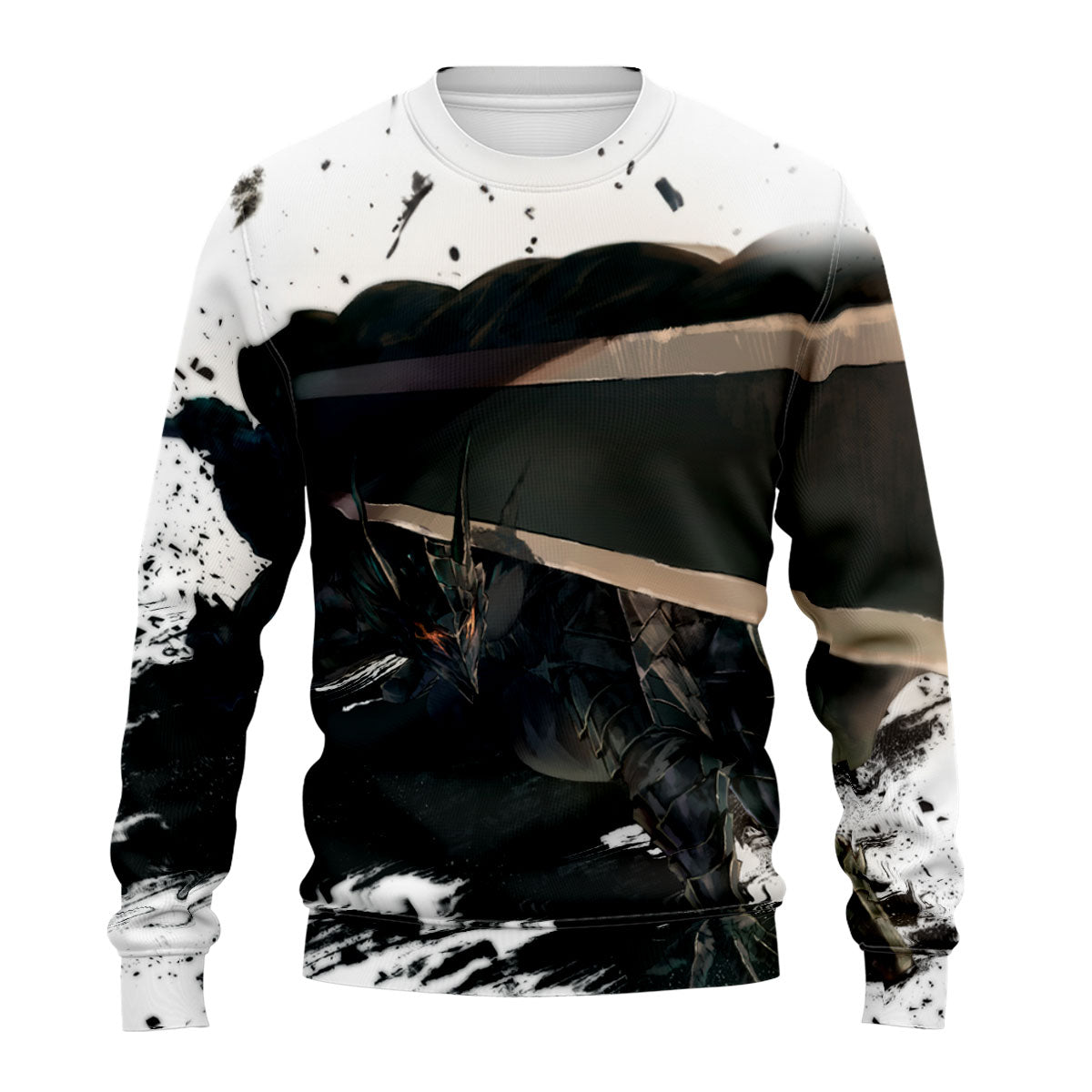 Berserk Guts Wielding Greatsword Combat Anime Apparel
