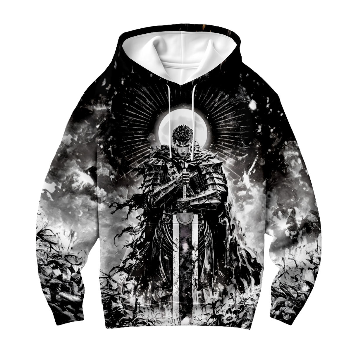 Berserk Guts Wielding Greatsword Standing Anime Apparel