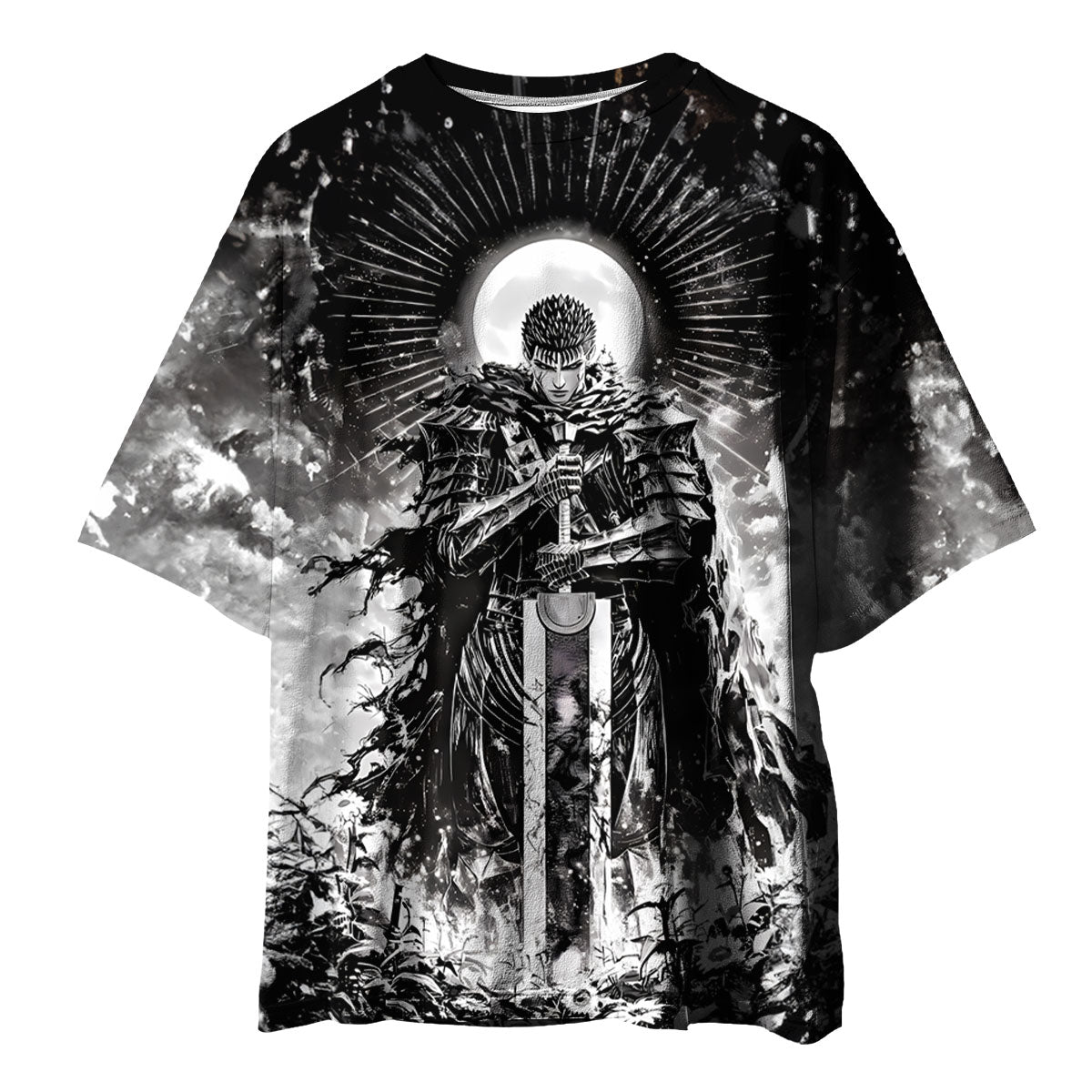 Berserk Guts Wielding Greatsword Standing Anime Apparel