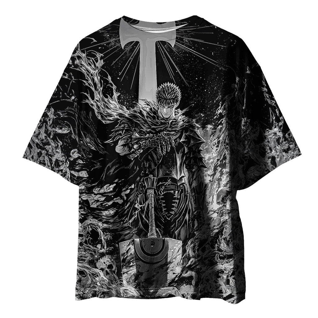 Berserk Guts Wildly Wielding Greatsword Anime Apparel