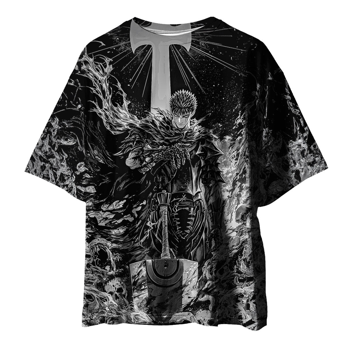 Berserk Guts Wildly Wielding Greatsword Anime Apparel