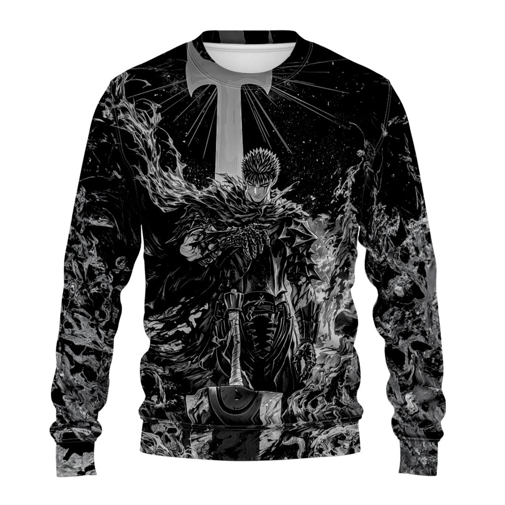 Berserk Guts Wildly Wielding Greatsword Anime Apparel