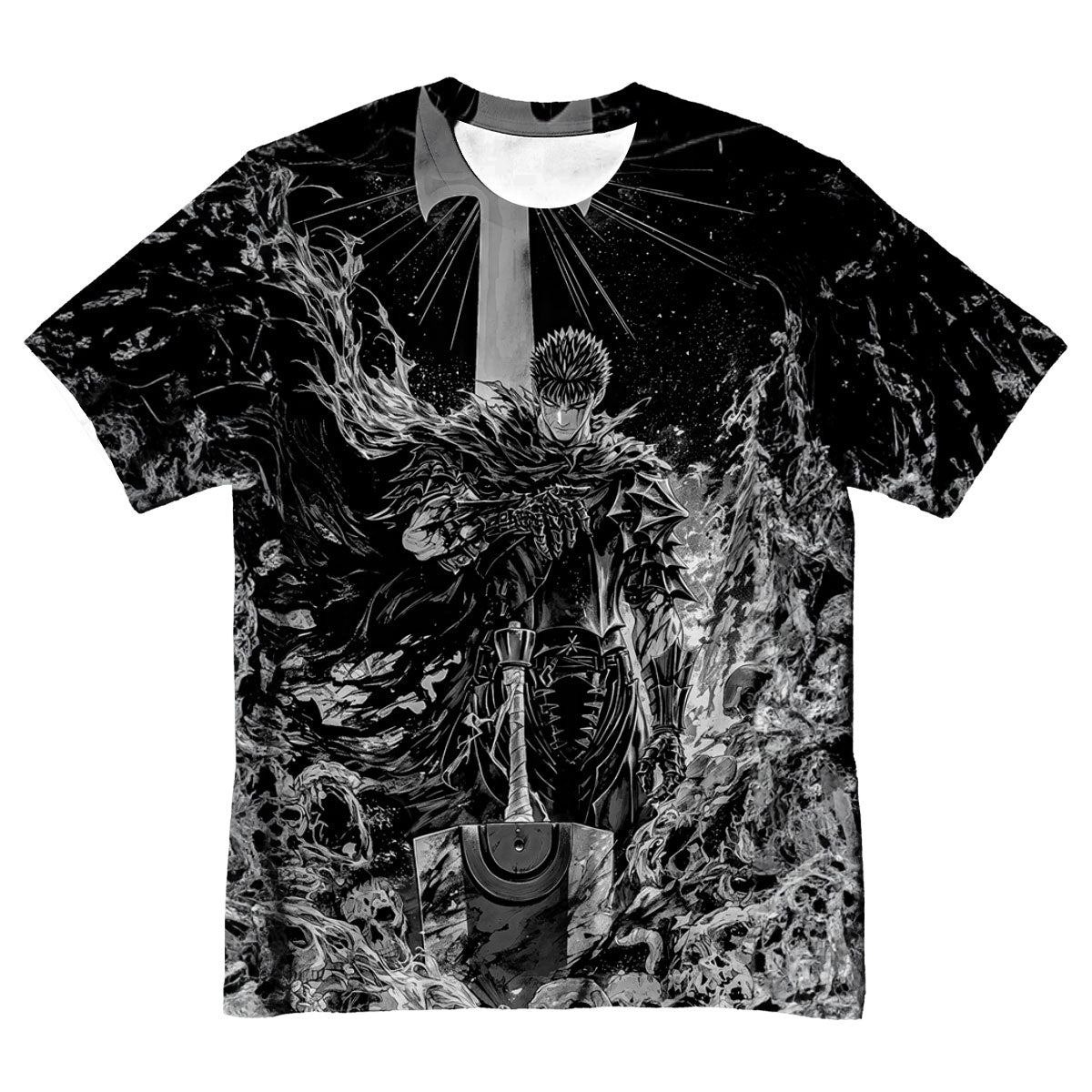 Berserk Guts Wildly Wielding Greatsword Anime Apparel
