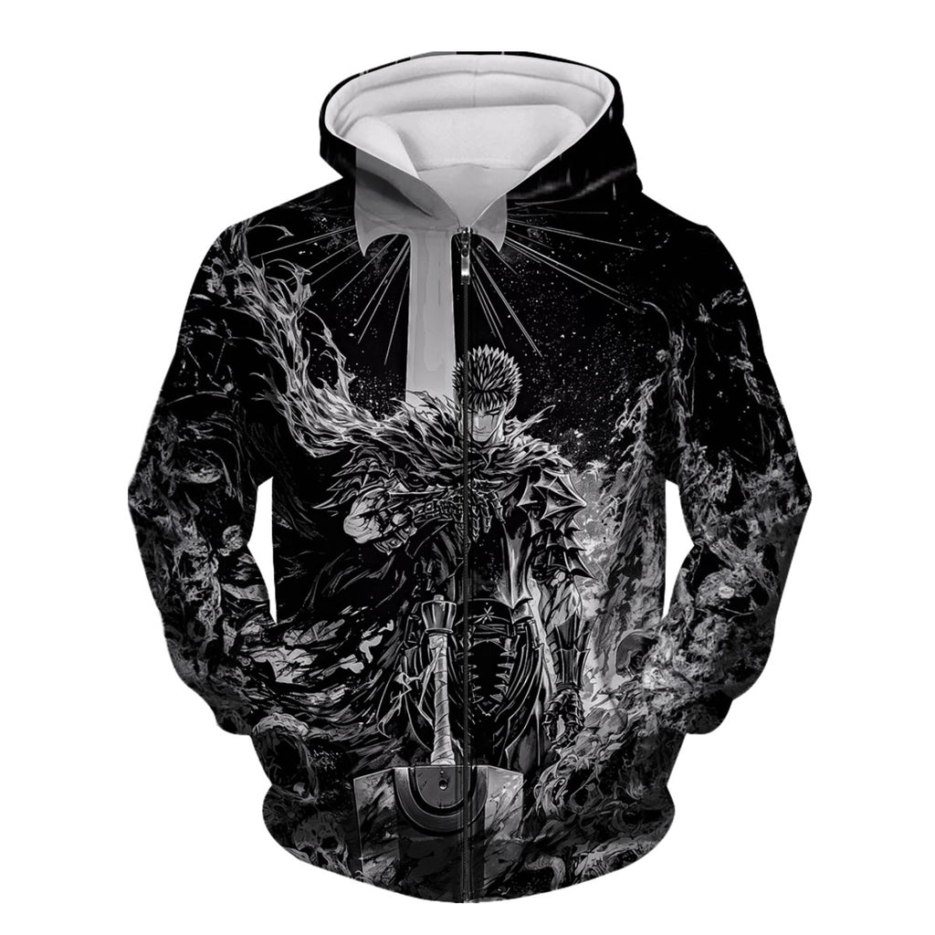 Berserk Guts Wildly Wielding Greatsword Anime Apparel