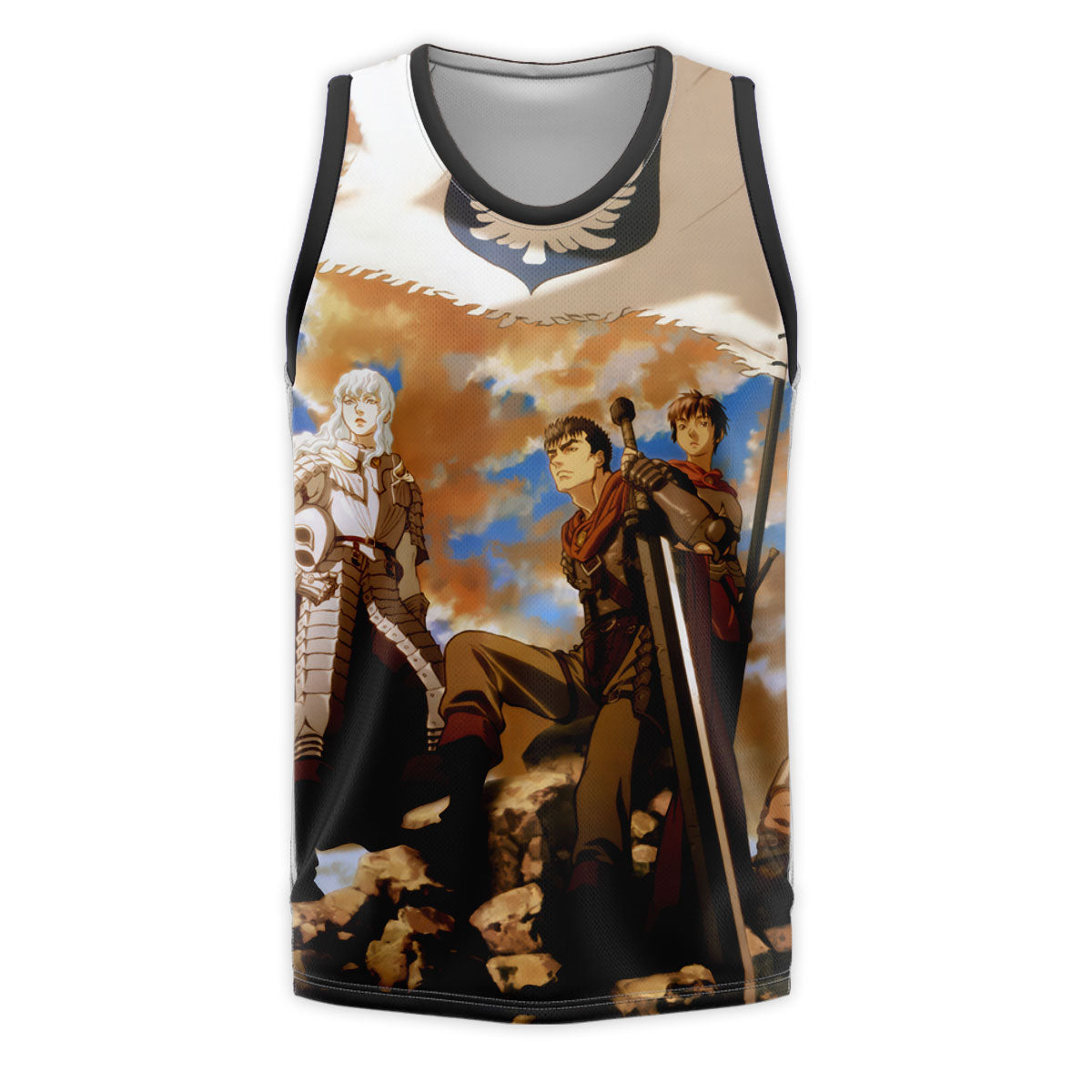 Berserk Hawk Warrior On Rock Anime Apparel