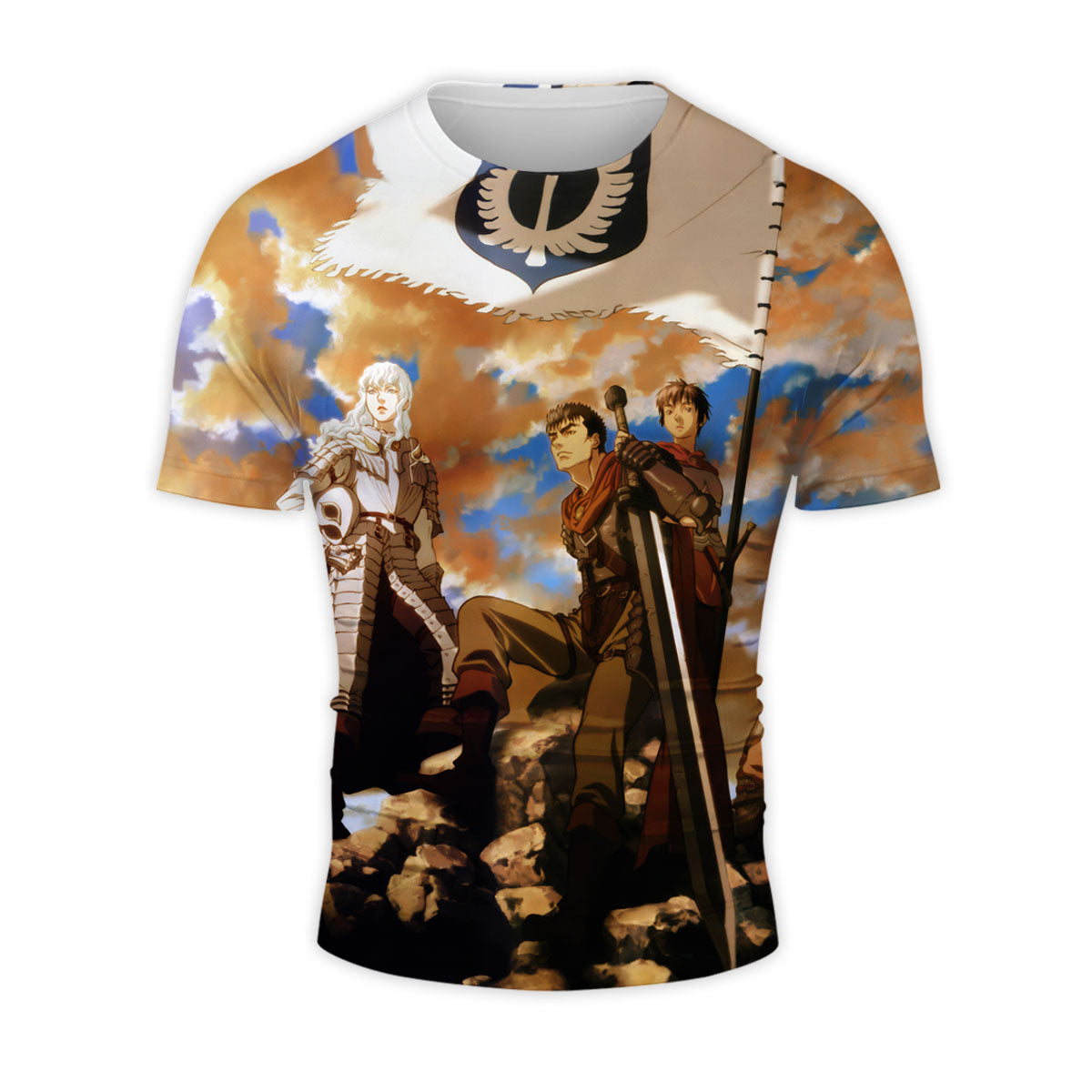 Berserk Hawk Warrior On Rock Anime Apparel